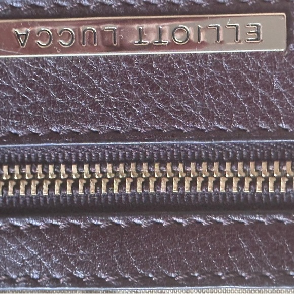 ELLIOTT LUCCA Leather brown Woven Envelope Rectangle Flip Handbag Clutch purse - Picture 5 of 14